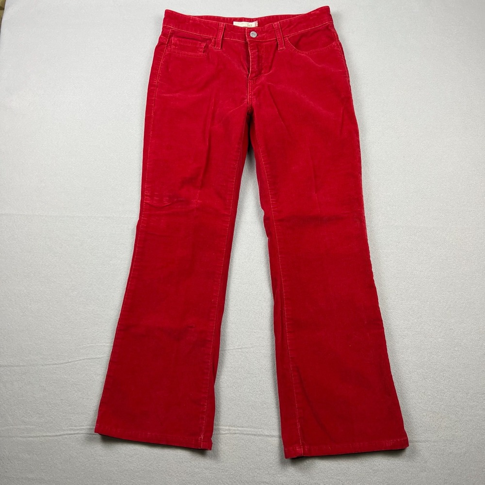 Levi's 515 Women's Size 10M Red Corduroy Boot Cut Jeans Mid Rise Stretch Flare‎